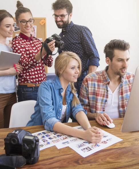 Busy team doing their job with passion